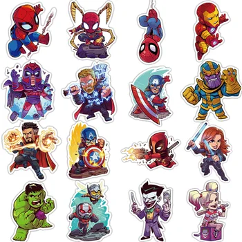 10/50pcs Risanke Disney Marvel Nalepke Kul Avengers Nepremočljiva Nalepke za Prtljago Skateboard Kitara Laptop Stikers Otrok Igrača
