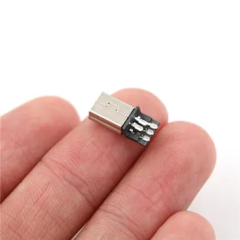 10Pcs 5 pin Moški Tip USB PCB Priključek Priključite 180 stopinj SMT SMD Moški Priključki USB