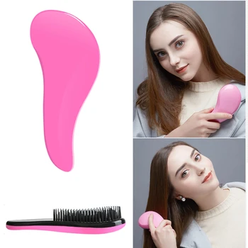 2020 Strokovno Krtače za Lase Modni roza plastičnih Las Glavnik Prenosni Beauty Hair Styling Orodja Čarobno Zmeda Las, Ravnanje las,