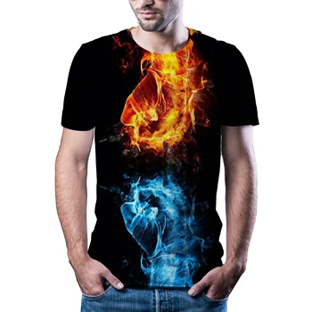 2021 Novo 3D Naravnih Zabavno Človek T-shirt Vroče blagovne Znamke Moških Prosti čas, Živali, 3D Tisk T-shirt za Moške Obleke OversizedT-shirt