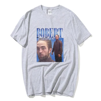 2021 Smešno, Robert Pattinson, ki Stoji Meme Majica s kratkimi rokavi Moški Pre-skrčilo Cotton Tee Vrhovi Kratka Sleeved Vintage T-shirt.