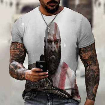 2021 Visoke Kakovosti Moške in Video Igre, Ares T-shirt 3D Ares Natisni T-shirt Hip Hop Harajuku Slog Modna Moška