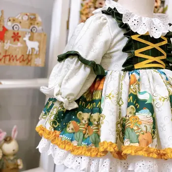 2022 Španski Otroške Obleke Otrok Lolita Obleko Kawaii Dekle Rojstni Dan, Božič Žogo Halje Za Malčke Boutique Princesa Vestidos