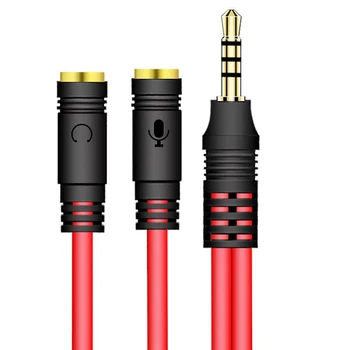 3,5 mm Jack Računalnik Eno-v-dveh prilagojevalni Kabel za Video, Audio Kabel, Slušalke, Mikrofon Zvočna Splitter Aux Podaljšek Adapter