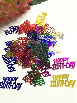 300pcs/veliko 30mm Happy Birthday Pismo Sequins PVC Ravno Paillette Obrti Za Šivanje DIY Opremo Otroci DIY
