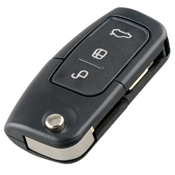 433 Mhz 3 Gumb za Črno Daljinsko Avto ključ Fob s 4D63 40Bit Čip in Nerezane Rezilo Primerni za Ford Monde FIESTA S MAZ GALAXY