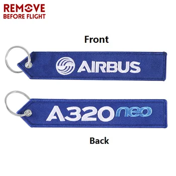 5 KOS AIRBUS BOEING Keychain OEM Vezenje A320 A330 A350 Letalstva Key Ring Verige za Letalstvo Darilni Trak Vrvica za opaljivanje tega llavero
