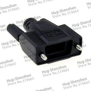 50pcs DB9 nožična Zaporedna VGA, COM priključek 232/485 Plug Črno Plastično Lupino Visoke Kakovosti