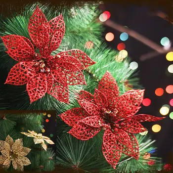 6 inch 5 Barv Okraski za Božična Drevesa Umetno Cvetje Za Poroko Stranka Dekor Okraski Votlih 1Pcs Doma Dekor Rekviziti