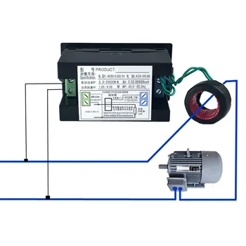 AC večfunkcijsko plošči merilnik AC80.0-300.0 PROTI ,AC0-99.99 A V Hz PF W kwh mini plošči merilnik s CT