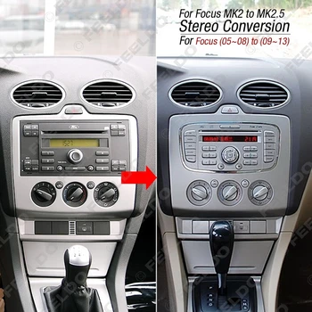 Avto Radio, Predvajalnik DVD Okvir Fascijo Armaturna Plošča Za Ford Focus MK2(05~08) v MK2.5(09~13) Avdio Pretvorbo Ploščo Faceplate Kit