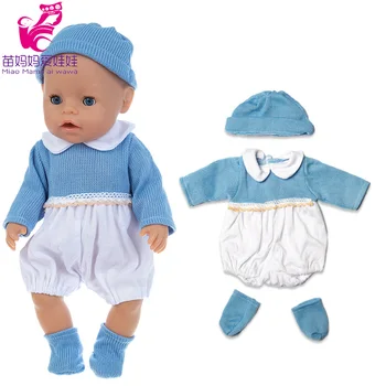Baby Doll Obleko Pulover Kvačkanje Primerna za 18 Centimetrov Fant Punčko Oblačila Otrok Dekle Darilo Igrače