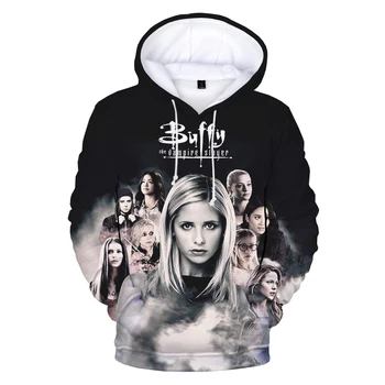 Buffy the Vampire Slayer 3D Tiskanja Hoodie Sweatshirts TV Serije Harajuku Ulične Hoodies Moški Ženske Modni Priložnostne Puloverju