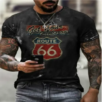 Camiseta de verano par hombre, ropa con estampado 3D, moda callejera, suelta, XL 66, camisa creativa con letras