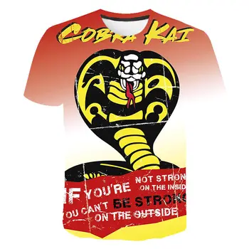 Cobra Kai Poletje 3D Tiskanih T Majice Casual Moški, Ženske, Otroci in Modnih Kratek Rokav Fant Dekle Otroci Kul Ulične Bombaž Vrhovi