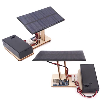 DIY Sončni pogon Model Komplet Znanost Igrače za Fante Ustvarjalne Fizika Preizkus Les Model Igrače za Otroke, Prijatelje, Darilo za Izobraževanje