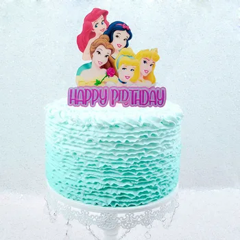 Disney Princess Cake dekoraterstvo Torta Pokrivalo Dekle Rojstni dan Torta Pribor Baby Tuš morska deklica Snow White Party Torta Dekor