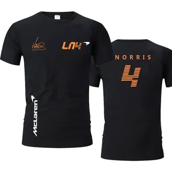 Formule 1 Mclaren Lando Norris Moški Ženske T-Shirt Kratek Rokav F1 Racing Team Logo Majica Poletnih Oblačil 2022