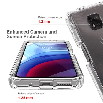 Gradient Celotno Telo, 360 Jasno Primeru Za Motorola Moto G Moči 2021 Primerih Shockproof TPU Odbijača Prilagodljiv Telefon Primerih Funda