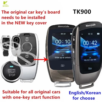 KEYECU Spremenjen Smart brez ključa 3Button Daljinski Ključ TK900 z LCD Zaslonu za Mercedes-Benz Razred S 500L S450L