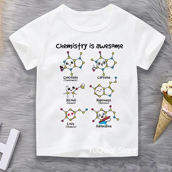 Kemija Je Super Zabavna Otroška Otroci Tshirt Lep Otroci, Oblačila, Poletje Fantje Oblačila Dekle, T-Shirt Barva T Shirt 2 Do 13 Y
