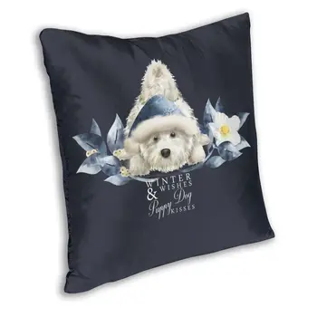 Lepe Božične Westie Vrgel Blazino Kritje Dekoracijo West Highland White Terier Pes Blazine Pokrov Pillowcover za dnevno Sobo