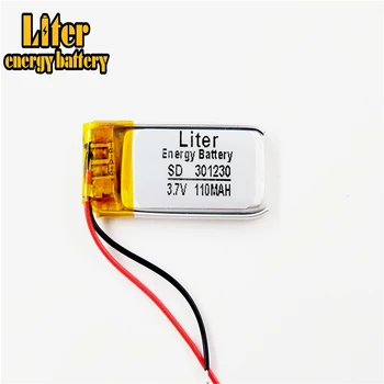 Litij-polimer baterija 3,7 V 301230 031230 281230 110MAH CE, FCC, ROHS MSDS certifikat kakovosti