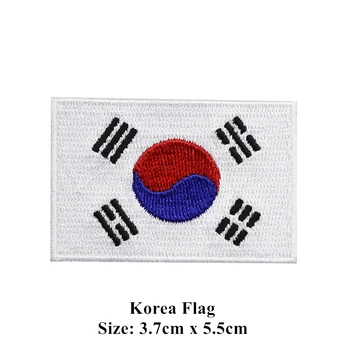 MAXSIN ZABAVNA 1 KOS Visoko Kakovostni Vezene Železa Na Koreja Zastavo Obliž Patriotske Vojaške Taktike Značko Sew Na Nalepke Za Nahrbtnik