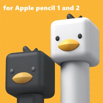 Malo Rumeno Raco, Zaslon na Dotik, Peresom Zaščitni ovitek za Apple Pencil1/2 Pisalo Mehki Silikonski Non-Slip Anti-Pade Zaščitni Pokrov