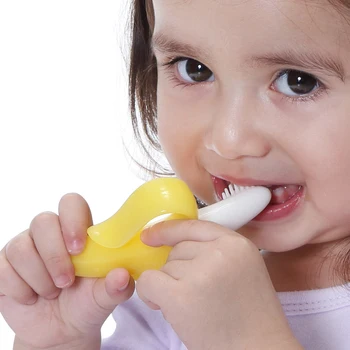 Mehke Silikonske Baby Teether Igrače Malček Varno BPA Free Banana Začetnih Obroč Žvečiti za Nego zob zobna ščetka zdravstvene Nege Kroglice Za Malčke