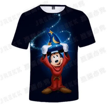 Mickey Mouse 3D Majica s kratkimi rokavi Moški Ženske Otroci Disney Risank Anime Natisnjeni T-shirt Poletje Kratek Rokav Fant Dekle Otroci Vrhovi Kul Tee