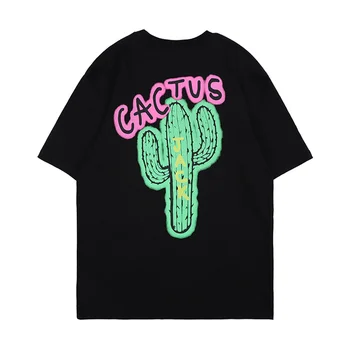 Moda za Moške Majice Travis Scott Tour Kratek Rokav CACTUS JACK Tiskanja Kanye West Moški Ženske Svoboden Kratek Rokav T-Shirt Vroče