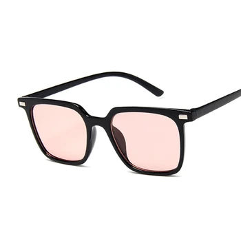 Moda Črna Sončna Očala Ženska Letnik Kvadratnih Design Sončna Očala Za Žensko Ocean Barvno Ogledalo Oculos De Sol Feminino
