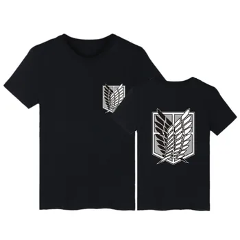Napad na Titan t shirt anime plus velikost vrhovi tees poletje vrhovi, mens kratki rokavi tshirt risanka ulične t-shirt fantje oblačila
