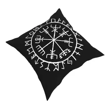 Nordijski Mitologiji Rune Krog Prevleke Natisnjeni Poliester Blazine Pokrov Darilo Vzglavnik Kritje Sedeži