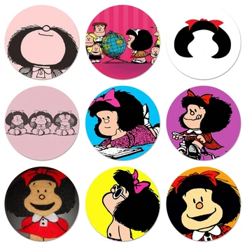 Nov Prihod Mafalda Značko Broška Pin Pribor Za Oblačila, Nahrbtnik Dekoracijo darilo 58mm