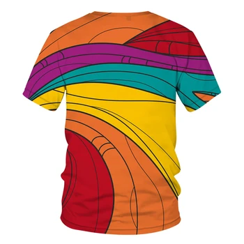 Nova 3D Tiskanja Abstraktni vzorec Majica s kratkimi rokavi Moški O-vratu T-shirt Kratek Rokav Moški/Ženske Vrhovi Tee Poletje Visoke Kakovosti Ulične Hip Hop