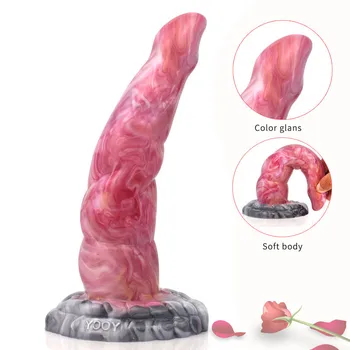 Nova krvava surovo meso, barvne živali pes penis vozel, ki je napolnjena z realističen dildo bedak big analni čep ženski masturbacija seks igrače