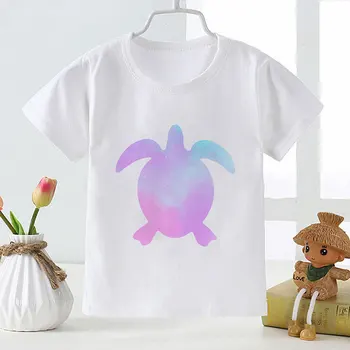 Oblačila Nov Modni Otroci Majica Za Fante Želva Dekleta T Srajce Risanka Natisnjeni Otroci Oblačila Krog Vratu Bela Majica Baby