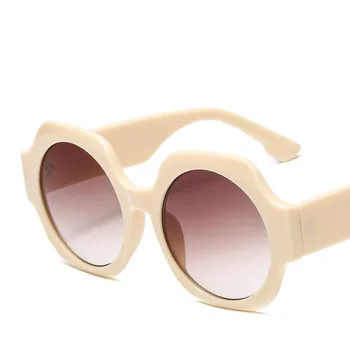 Oversize Poligon sončna Očala Modni Retro Vintage blagovne Znamke Oblikovalec Plastični Material Leče UV400 Zaščito Očala