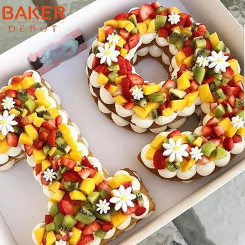 PEK GARAŽA 7 palčni 0-9 Silikonski Digitalni Torto Plesni Številke Torto Dekoracijo Orodje Bakeware Peko Peciva Kalup za Poroko, Rojstni dan