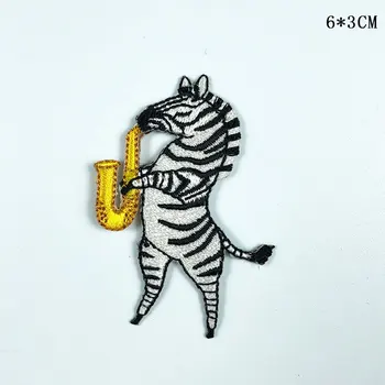 PGY Cirkus Ansambl Vezenje Obliži Železa Na Cartoon Tortoise Tiger Volk Jež Veverica Zebra otroška Oblačila Dekor