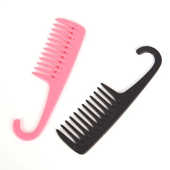 Plastični Velikih Široko Zob Glavniki Za Hook Ročaj Detangling Zmanjša Izpadanje Las Comb Pro Hairdress Salon Barvanje Styling Krtačo Orodja