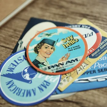 Retro Obletnice Pan Am Elipse Havajih Hongkong Dekorativne Nalepke, Tiskovine Scrapbooking DIY Dnevnik Album Palico Etiketo