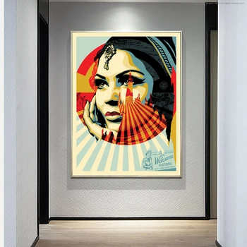 Shepard Fairey Upoštevajte Pravosodje Ženska Tiskanje Slike na Platno Letnik Plakati Wall Street Art Slika Dnevna Soba Dekor Cuadros