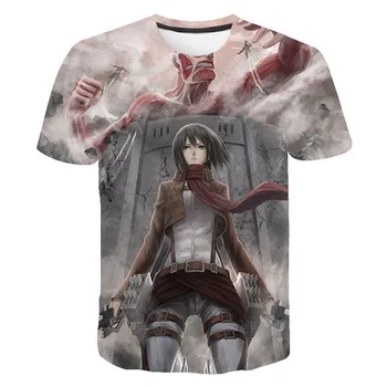 Shingeki Ne Kyojin Anime T Shirt Camisetas Manga Za Moške Vrhovi Ropa Hombre Tee Camisa Masculina Verano Koszulki Srajca