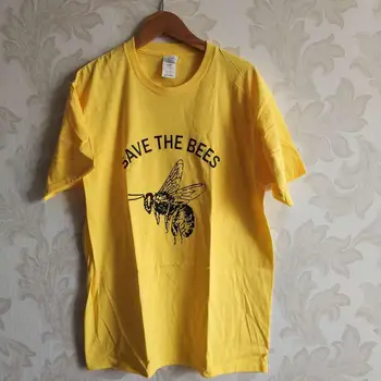 Shranite Čebele Crewneck T Shirt Majica Ženske Rešiti Zemljo Okoljske Čebel Vrste Grafični Tees Ženske Veganska Tshirt 3XL Spusti Ladje