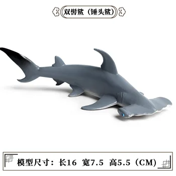 Simulacija Morju Življenje Živali Model Tihem Svetu Veliko Belo Hammerhead Shark Figuric Zbirateljske Izobraževalne Igrače, Fantje Darila