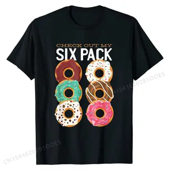 Smešno Darilo, Check Out Moj Six Pack Krofe T-Shirt Podjetje Design Tshirts Bombaža Moške Vrhovi Tees Poletje