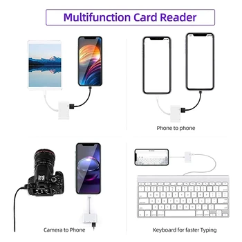 USB C do Micro-SD TF Pomnilniških Kartic, 3-V-1 USB Kamera, Card Reader Adapter za Galaxy S10/S9 in Več USB Naprav C